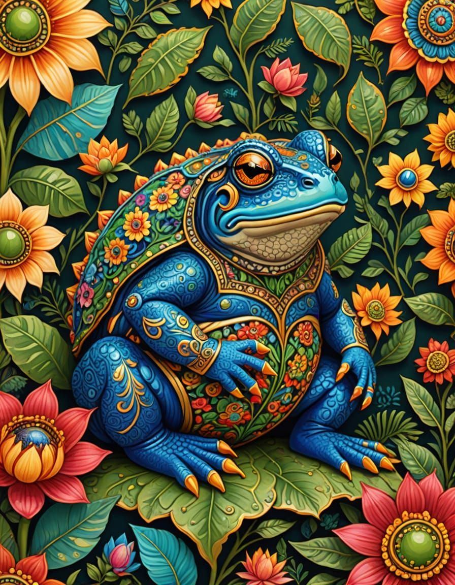 big blue toad
