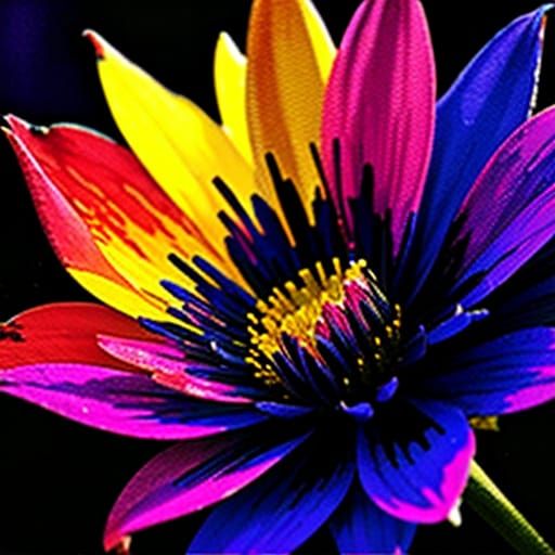 Vibrant Alcohol Ink Flowers with Intricate Details