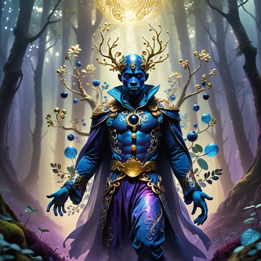 Blueberry Candyman in Mystical Forest Concept Art