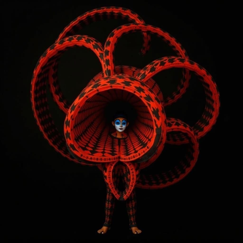 Hypnotic Harlequin in Optical Illusion Maze