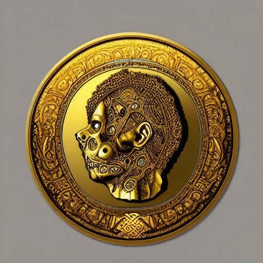 Bloody Gold Coin: Unsettling Surreal Horror Art