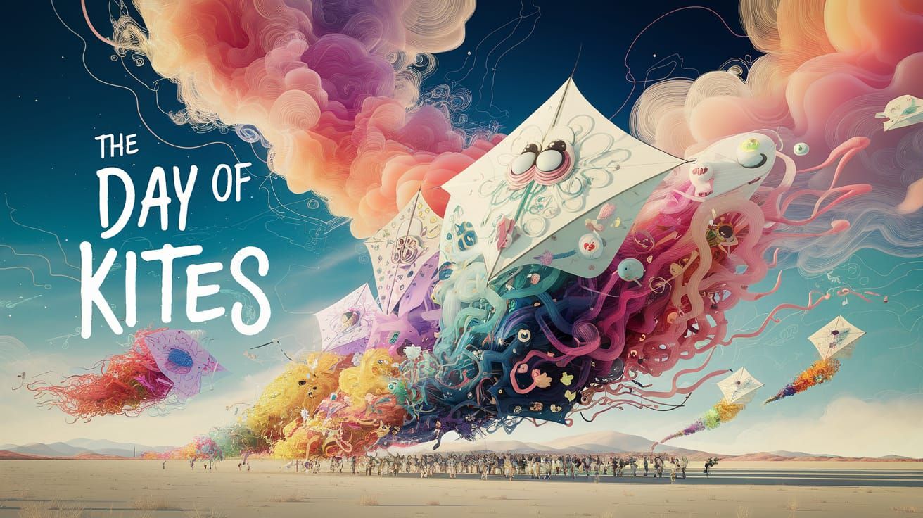 Whimsical Kite Festival in Surreal Sky