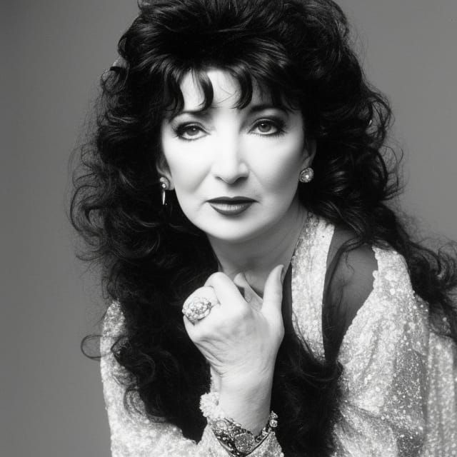 Kate Bush Portrait in Rock Style