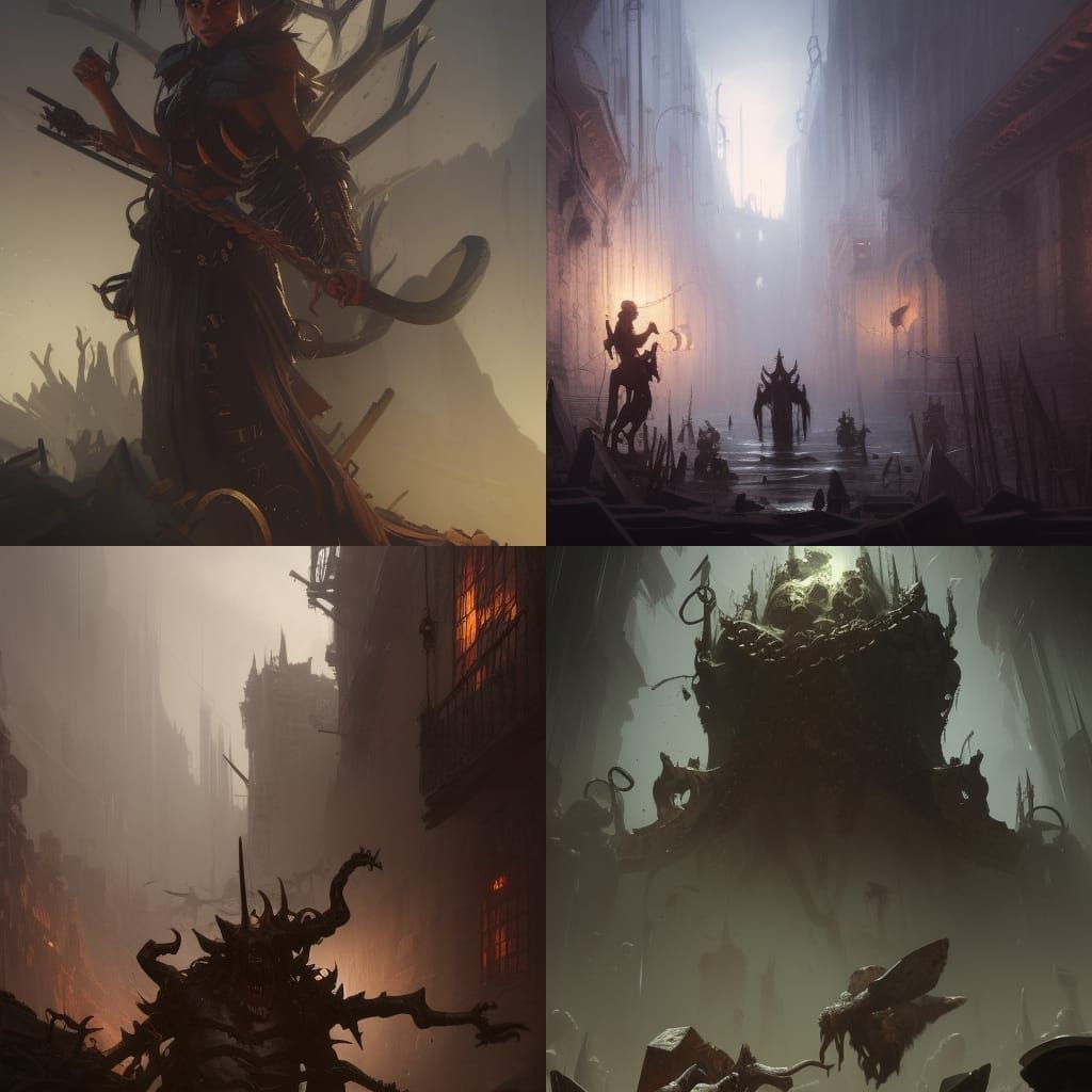 Dark Fantasy Cleric with Worm Fingers