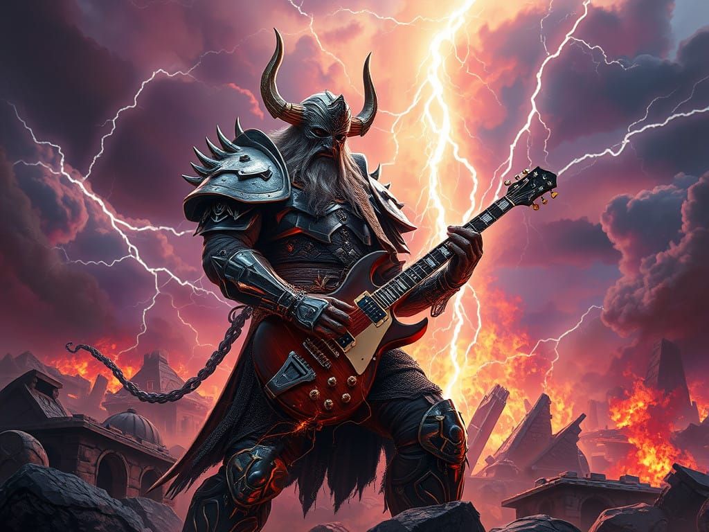 Nordic Thunder God Rages in Epic Heavy Metal Concert