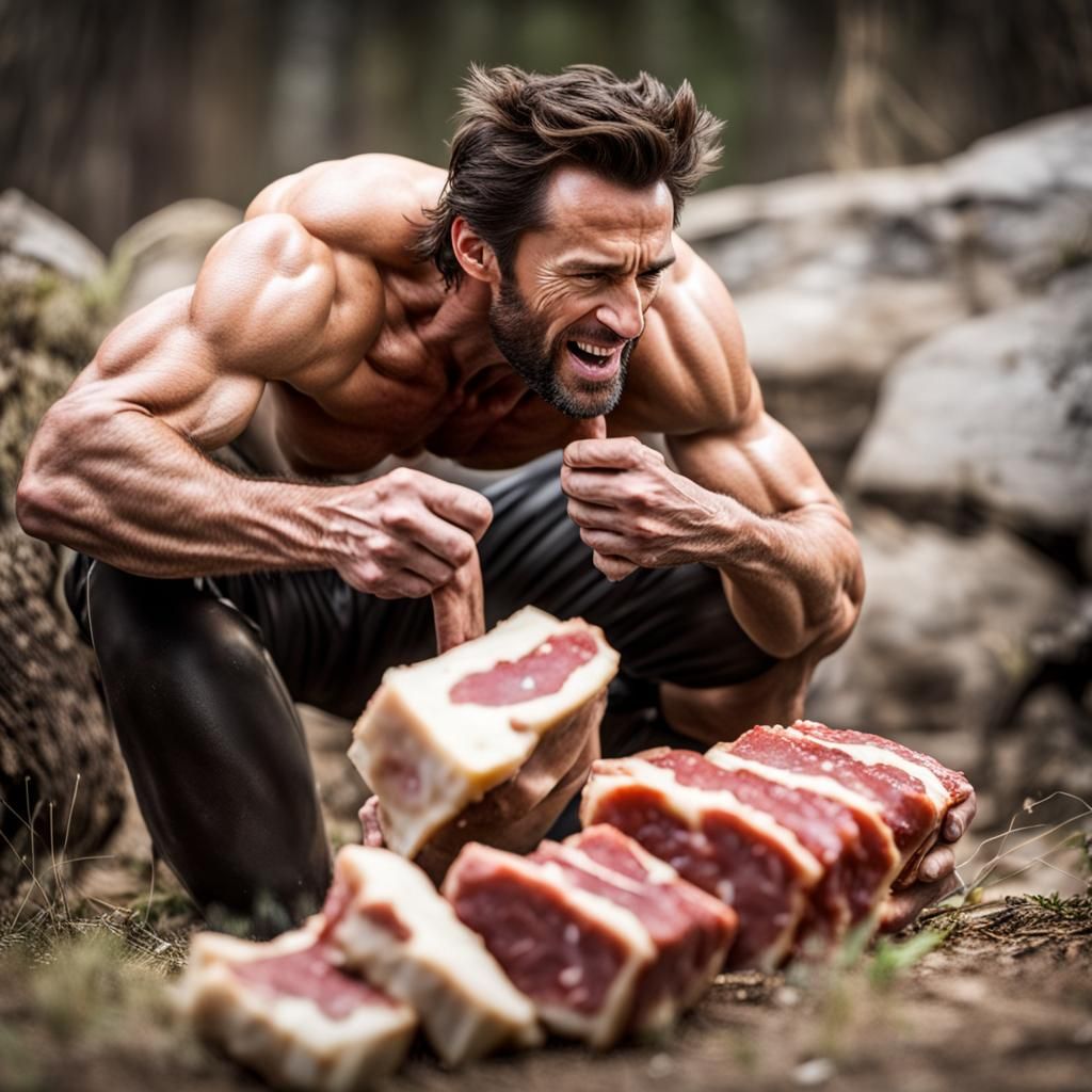 Hugh Jackman as Wolverine with Bone, Professional Photograph...