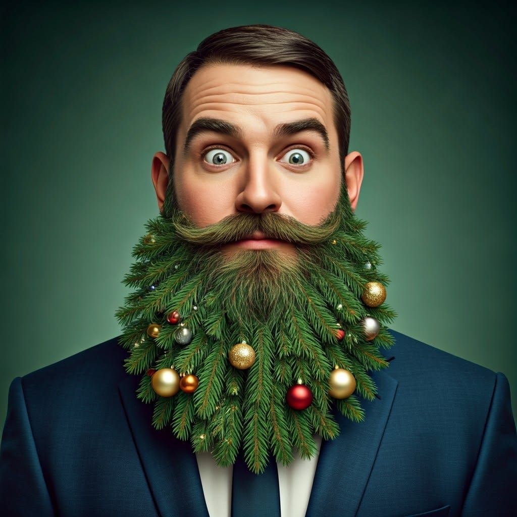 Pine Tree Beard: A Whimsical Portrait