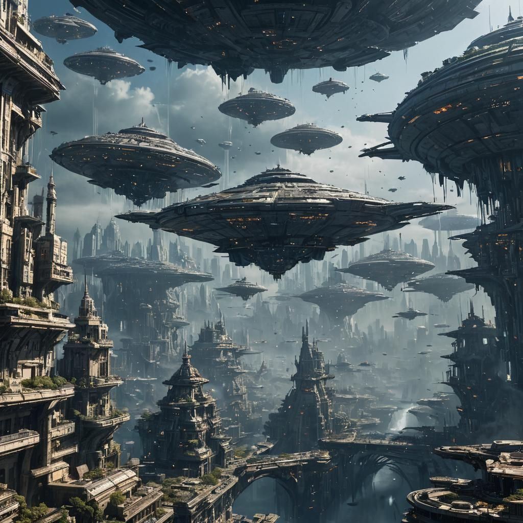 Abandoned City Under Mothership