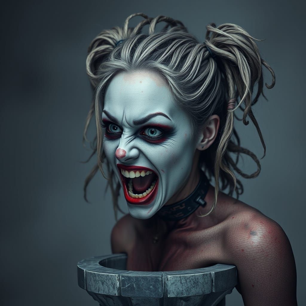 Surreal Futuristic Portrait of a Distorted Woman