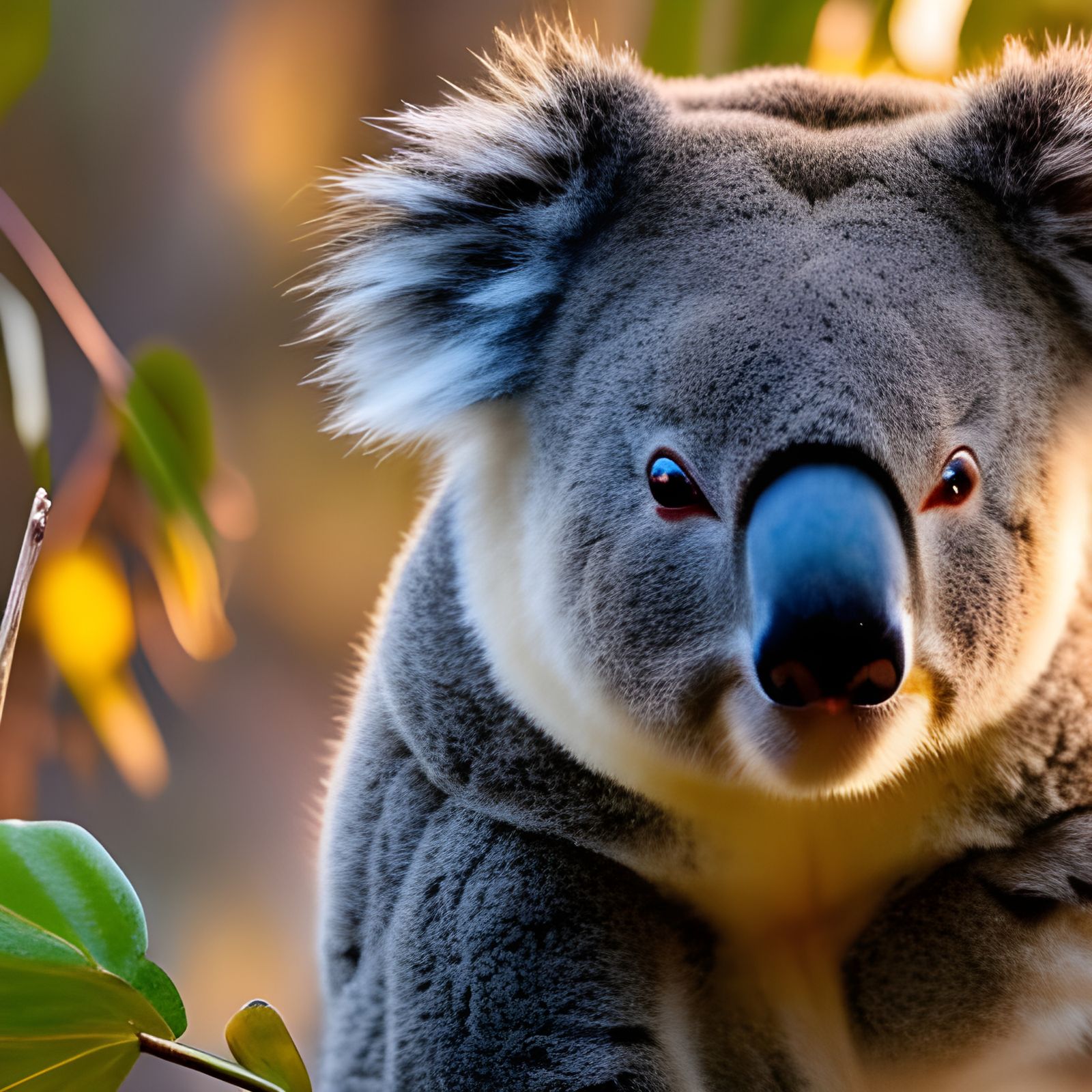 Curious Koala at Golden Hour