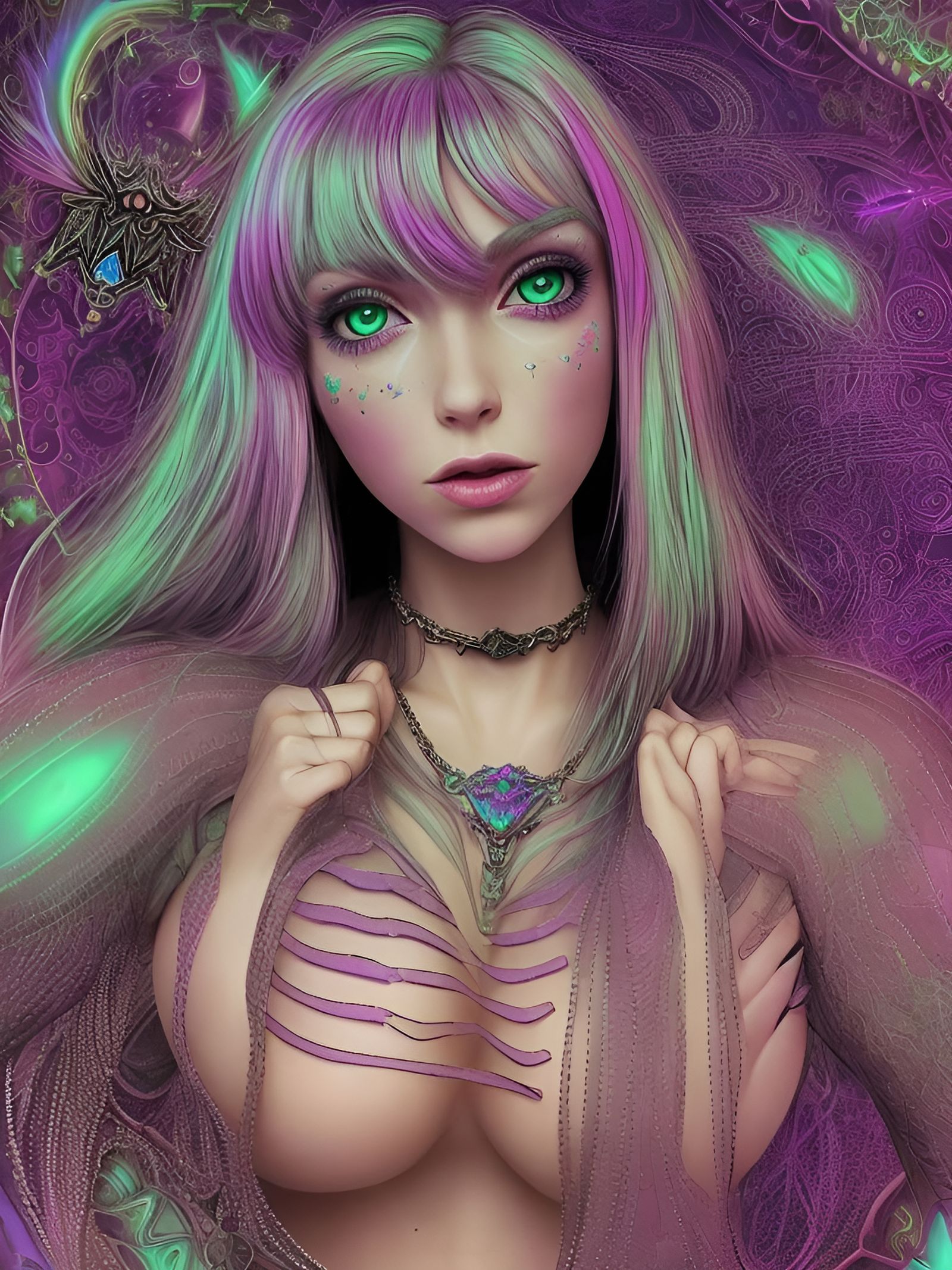 Psychedelic Fantasy Castle with Femdom Theme