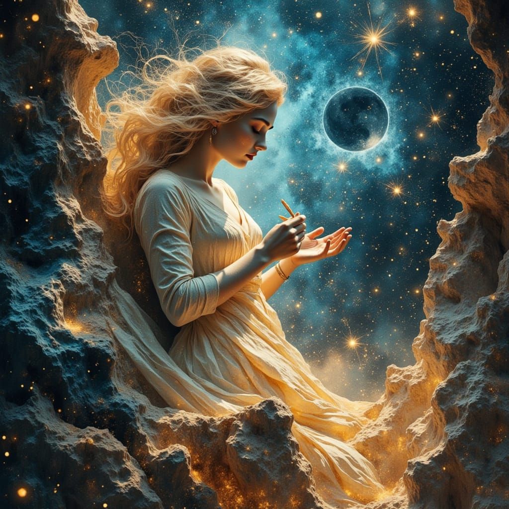 Celestial Sculptor Chiseling Nebula Masterpiece