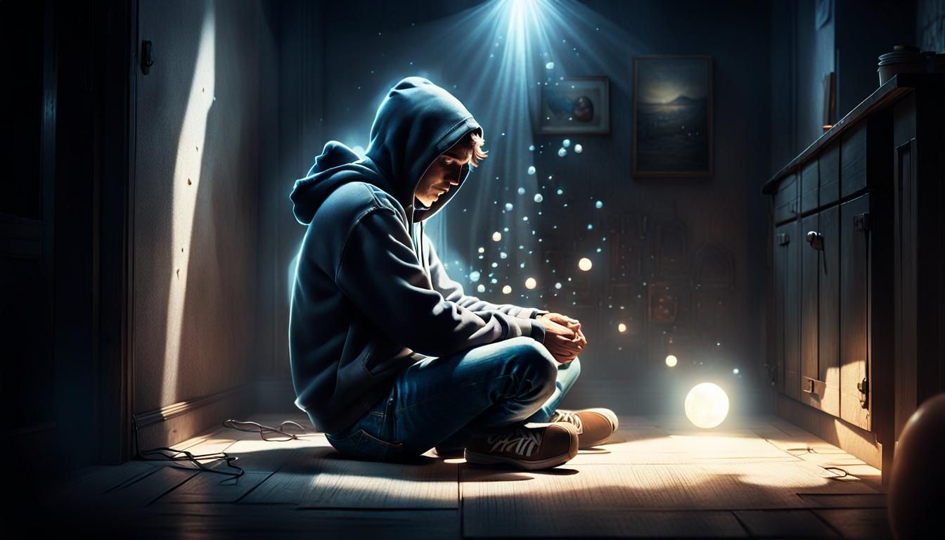 Family Reunion in Surreal Cinematic Light