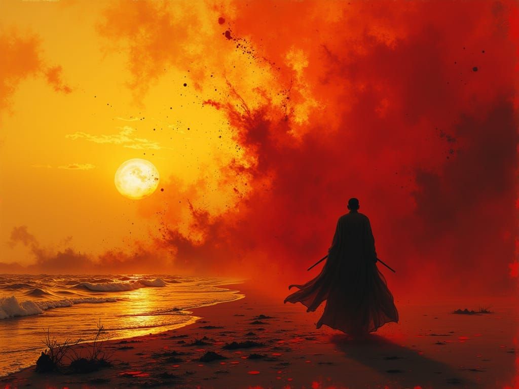 Sumi-e Art Style: Tempest of Ego