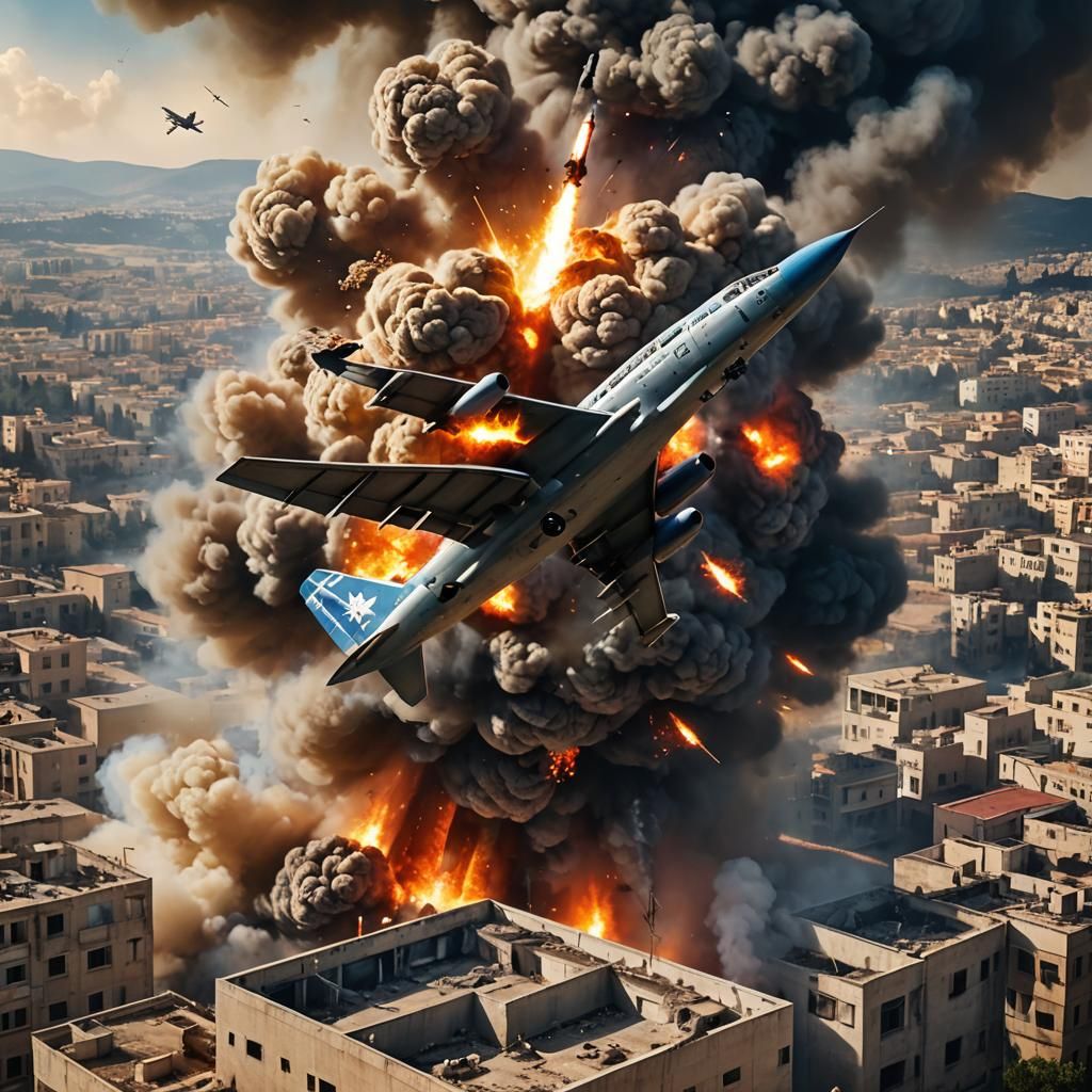 Israeli Air Force Plane Bombs Building in Lebanon