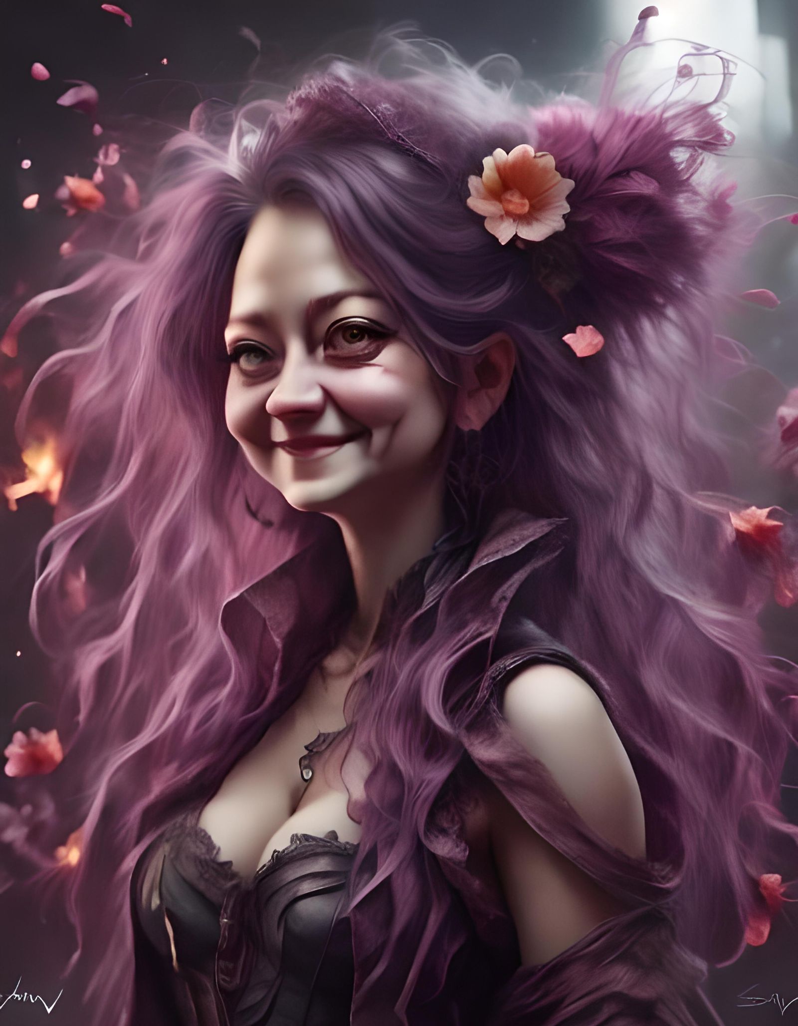 Spark of Madness 3D Anime Art Inspired by WLOP