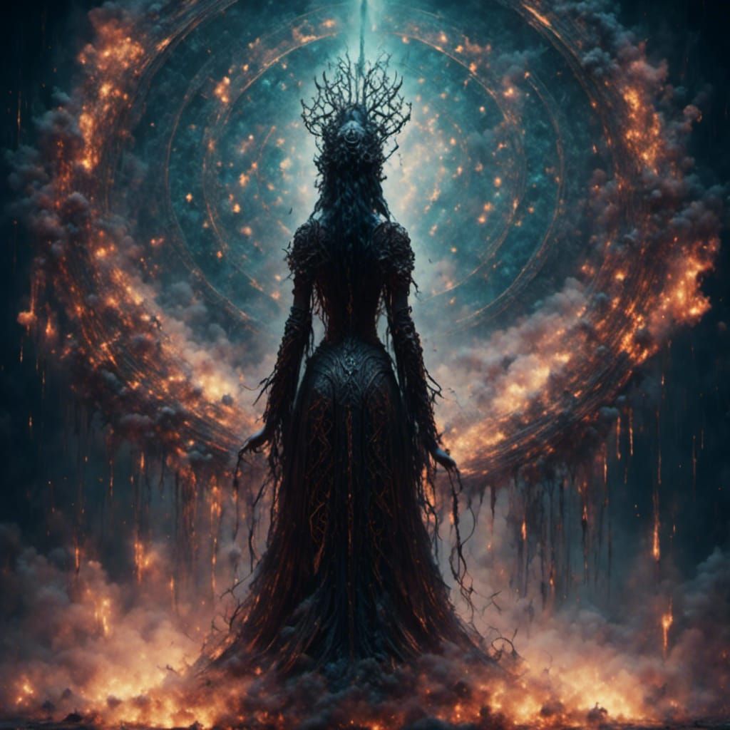 Ethereal Goddess of Secrets in a Dreamlike Fantasy