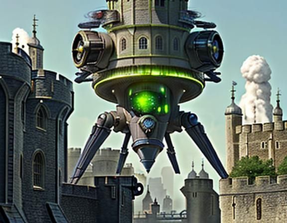 Tower of London Steampunk Alien Invasion