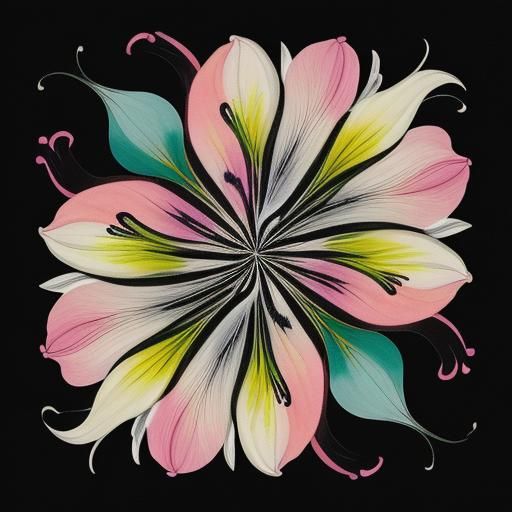 Colorful Calla Lilies in Surreal Illustration