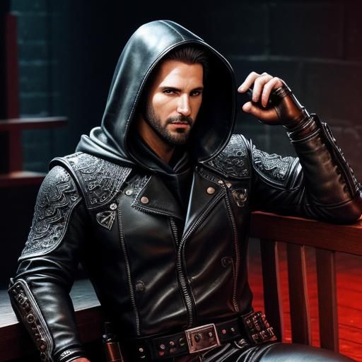 Leather Dungeon Scene: Hyperrealistic Concept Art