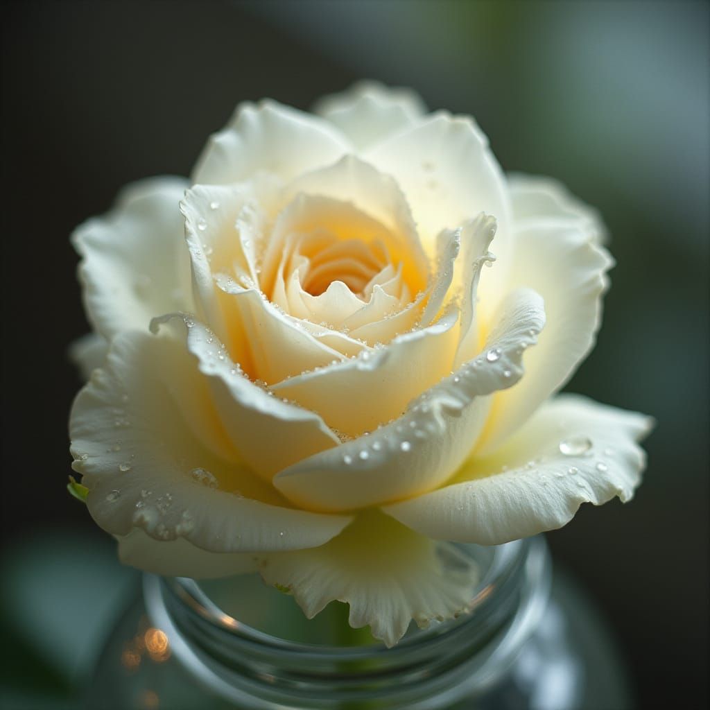 Ethereal Glass Rose Blooms in Soft Light