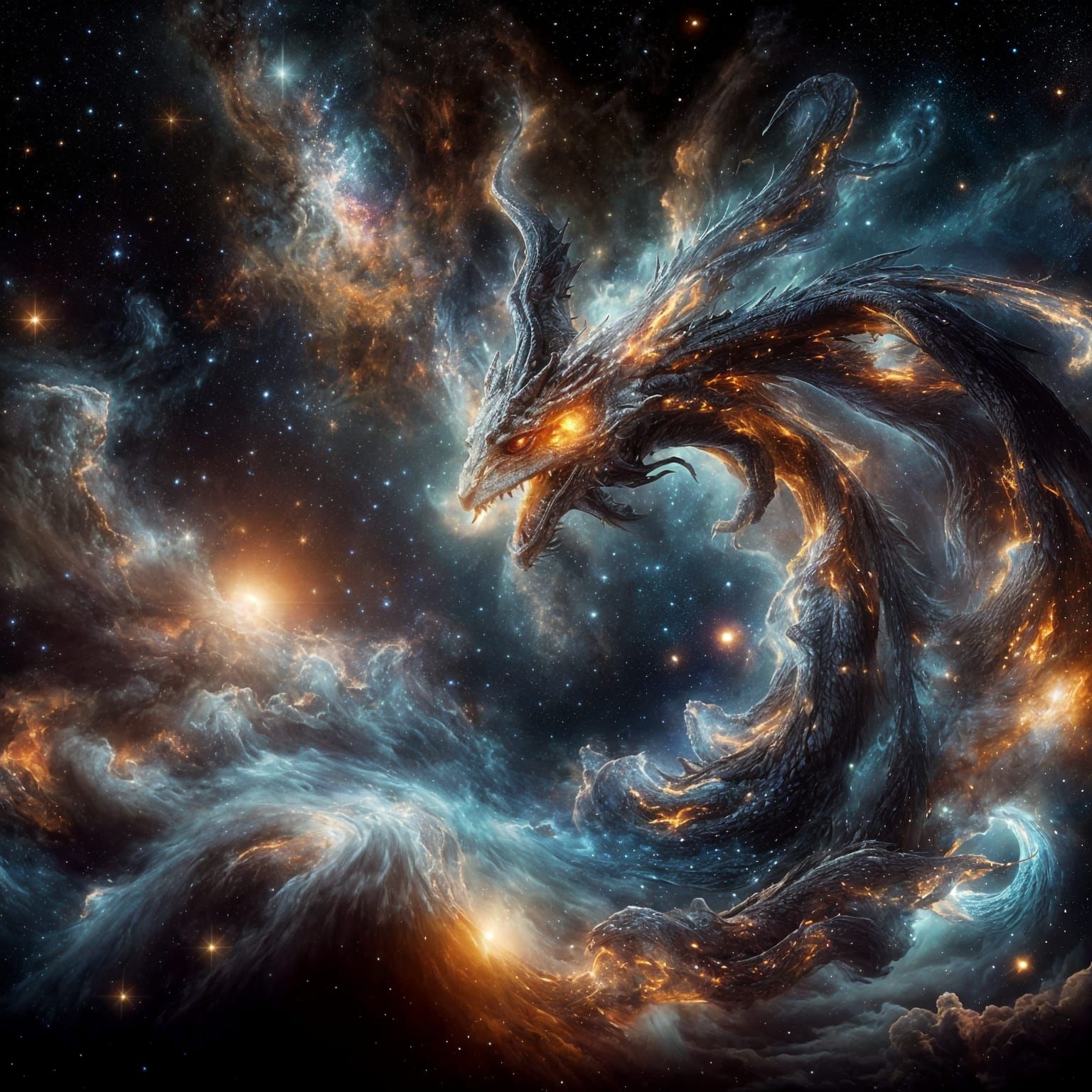 Nebula Dragon in Deep Space