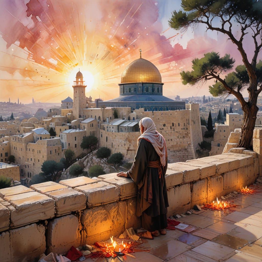 Jerusalem Old City at Twilight: A Sacred Hilltop