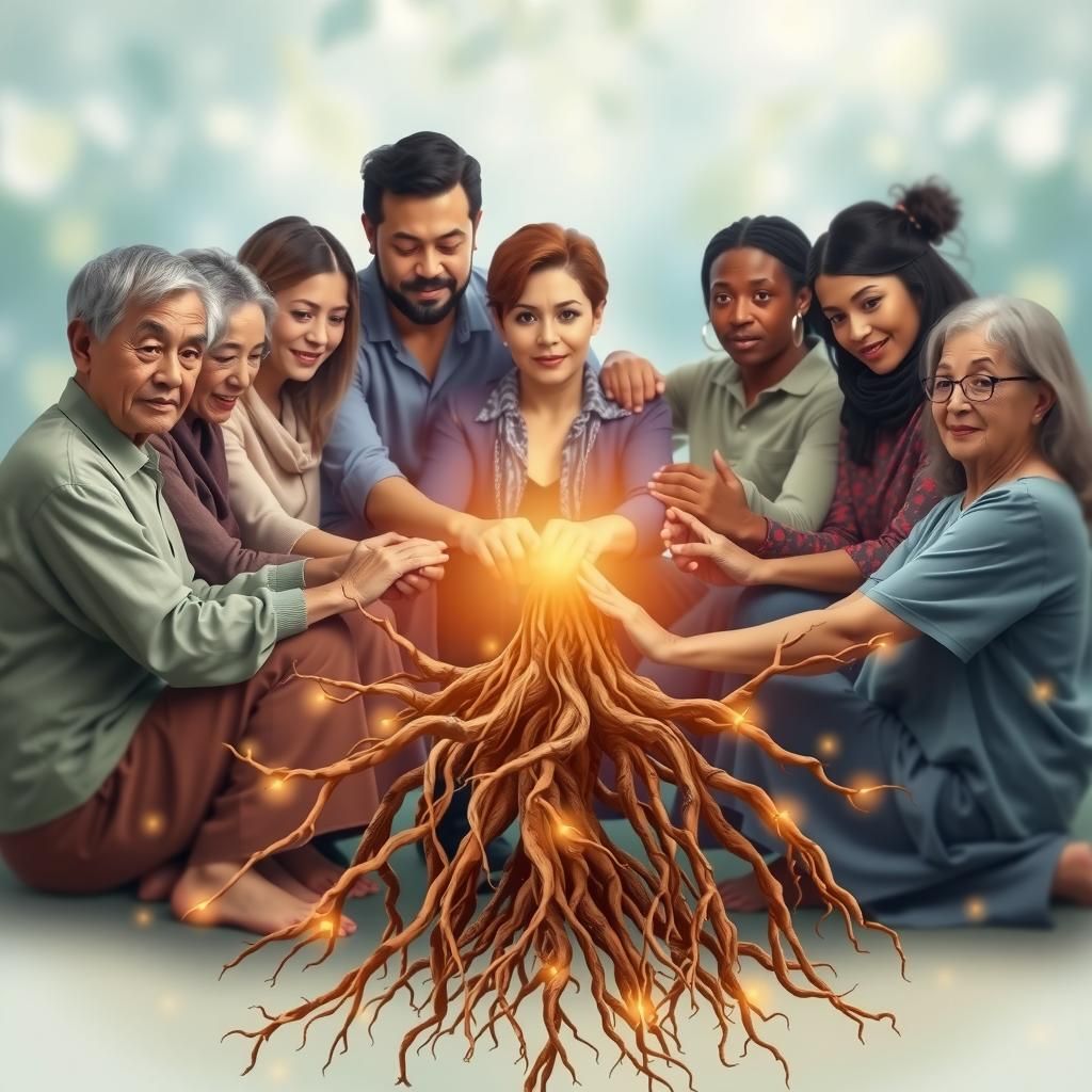 Harmonious Circle: Unity and Support in Soft Focus