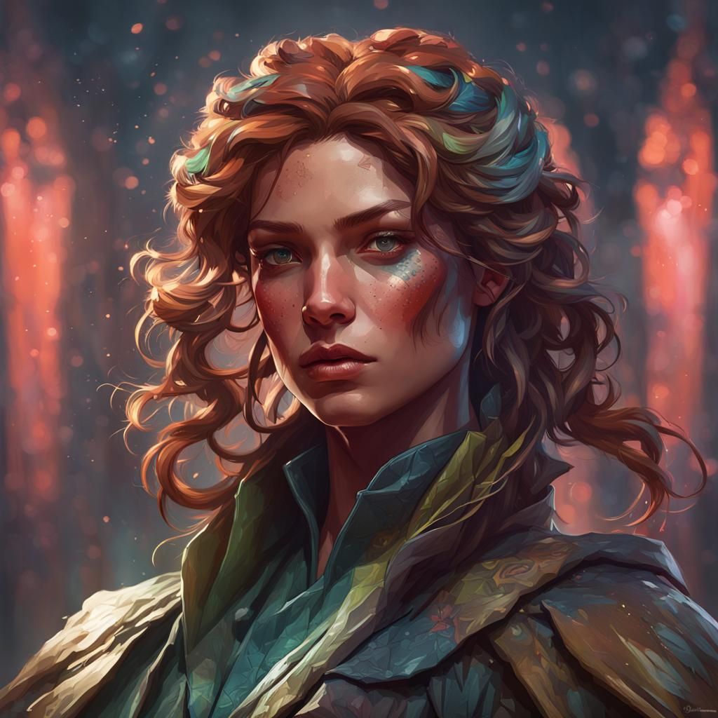 Hyperdetailed Portrait of Viper in Art Nouveau Style