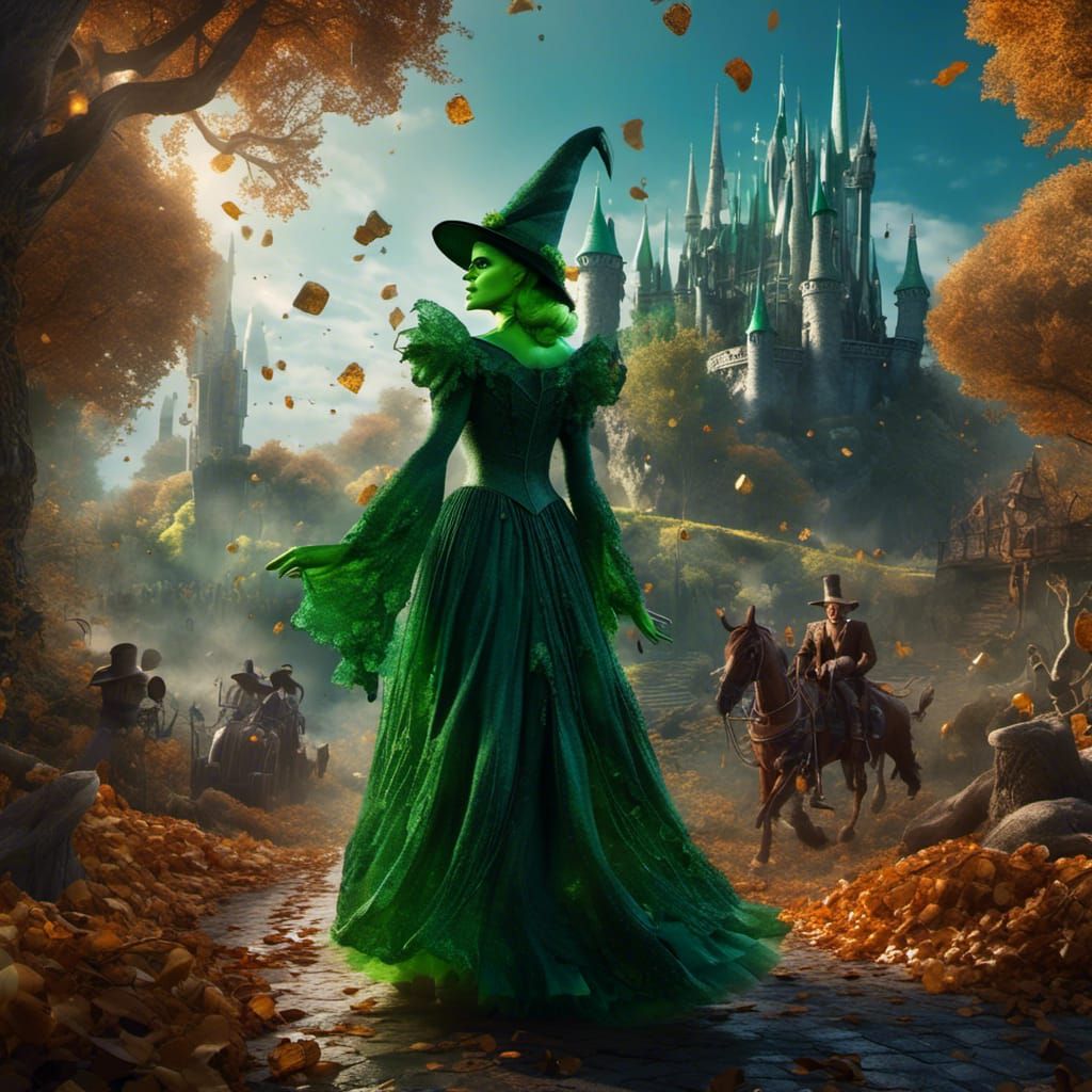 Wicked Elphaba and Glinda: Fantasy Art