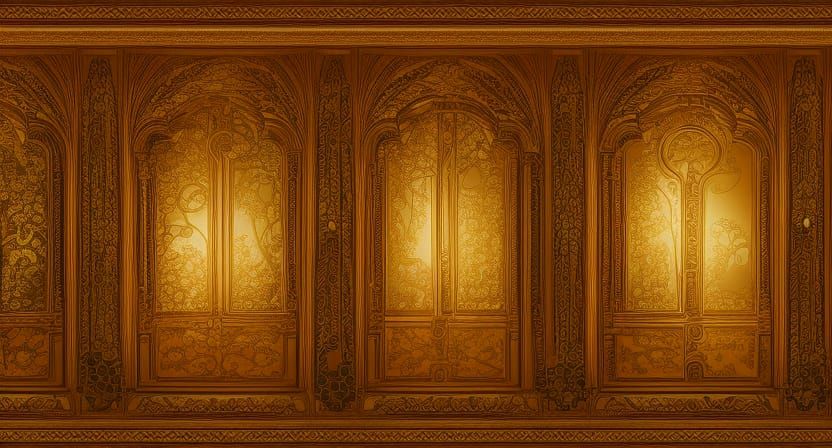 Luxurious Amber Room in Art Nouveau Style