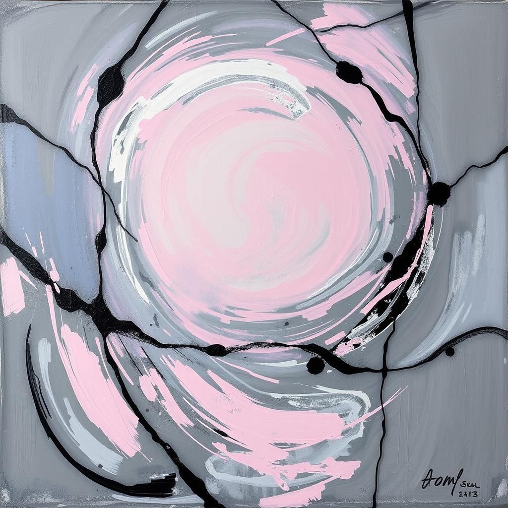 Abstract Expressionism in Pastel Colors