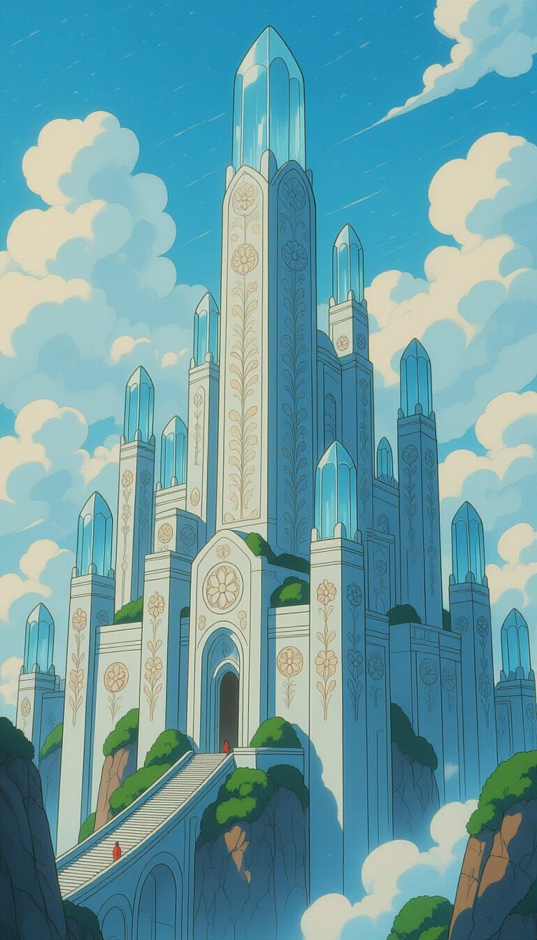 Crystal Citadel of Impossible Height in Fantastical Realism ...