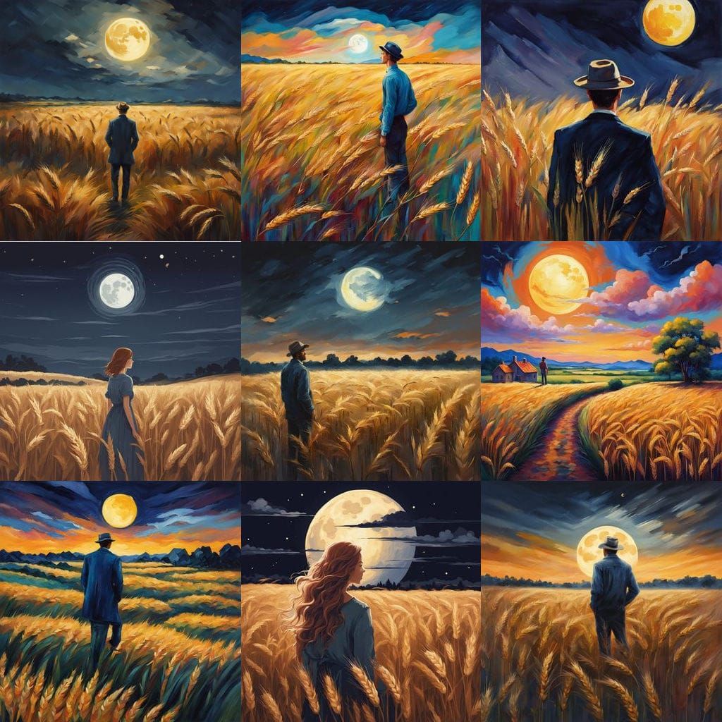 Surreal Northern Landscape with a Mysterious Woman under a F...