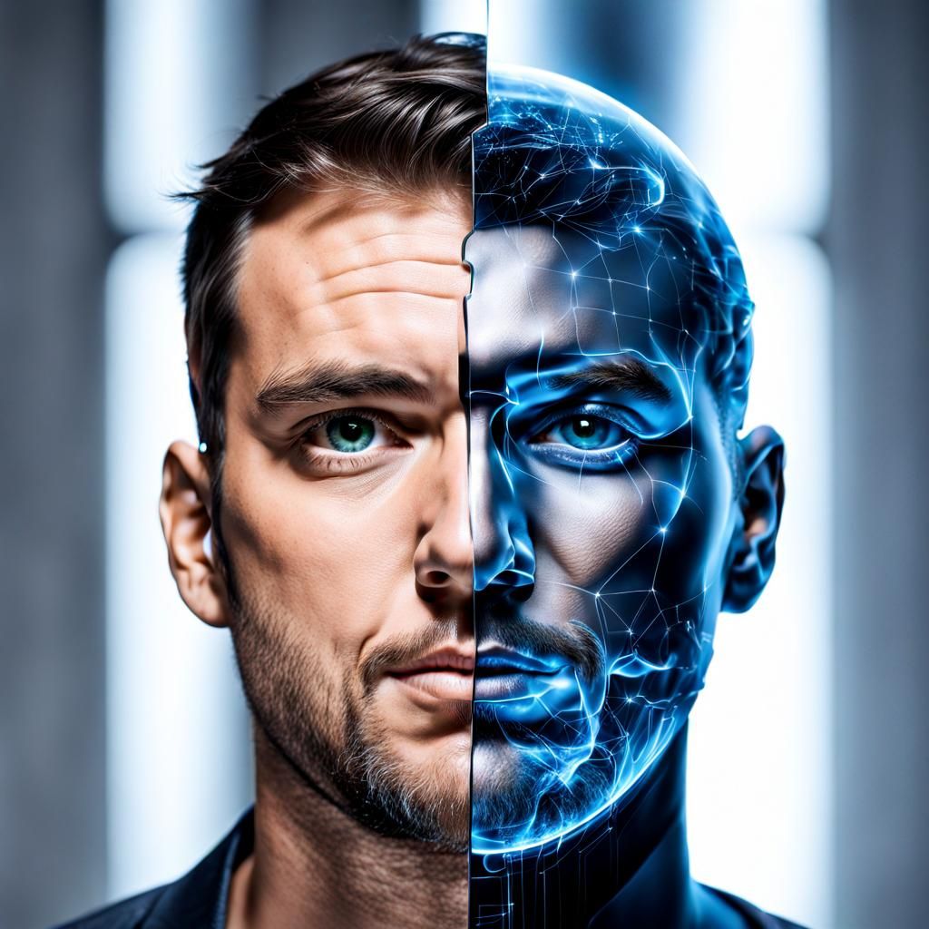 Surreal Face Fusion: Man and Alien