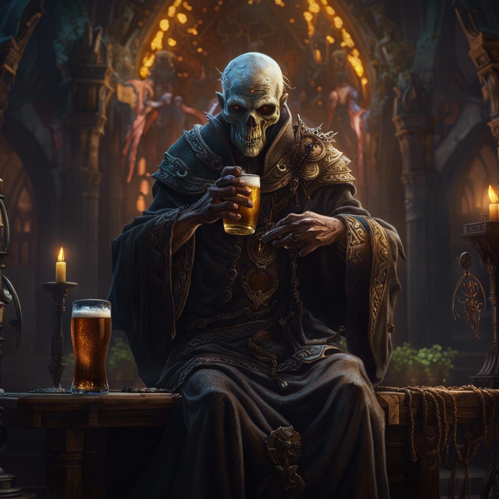 Undead Priest: Dark Fantasy Concept Art