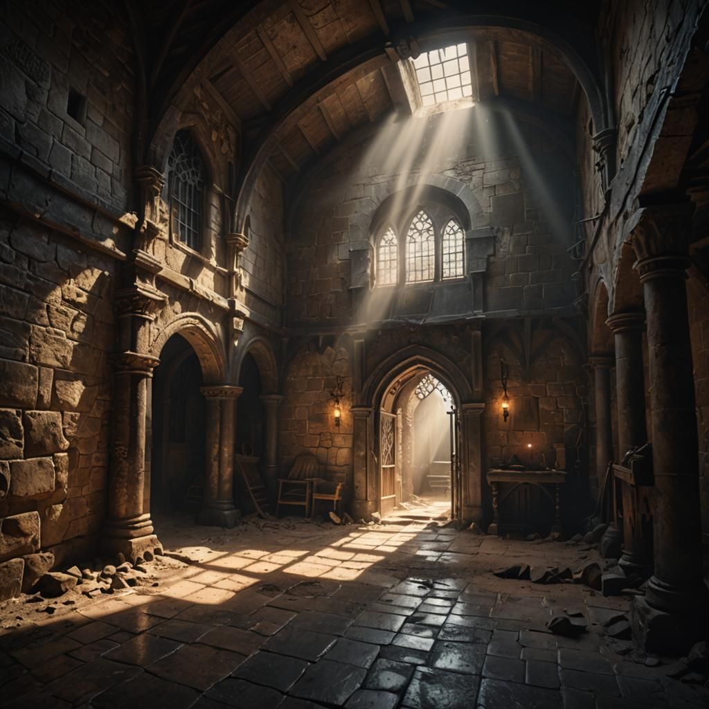 A dusty and damp Medieval Lair