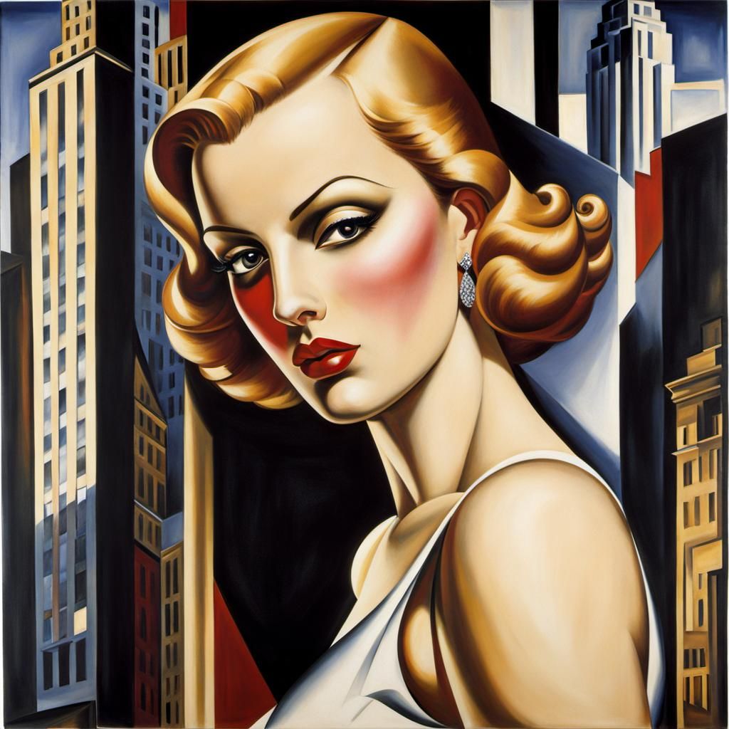 New York City in Art Deco Style