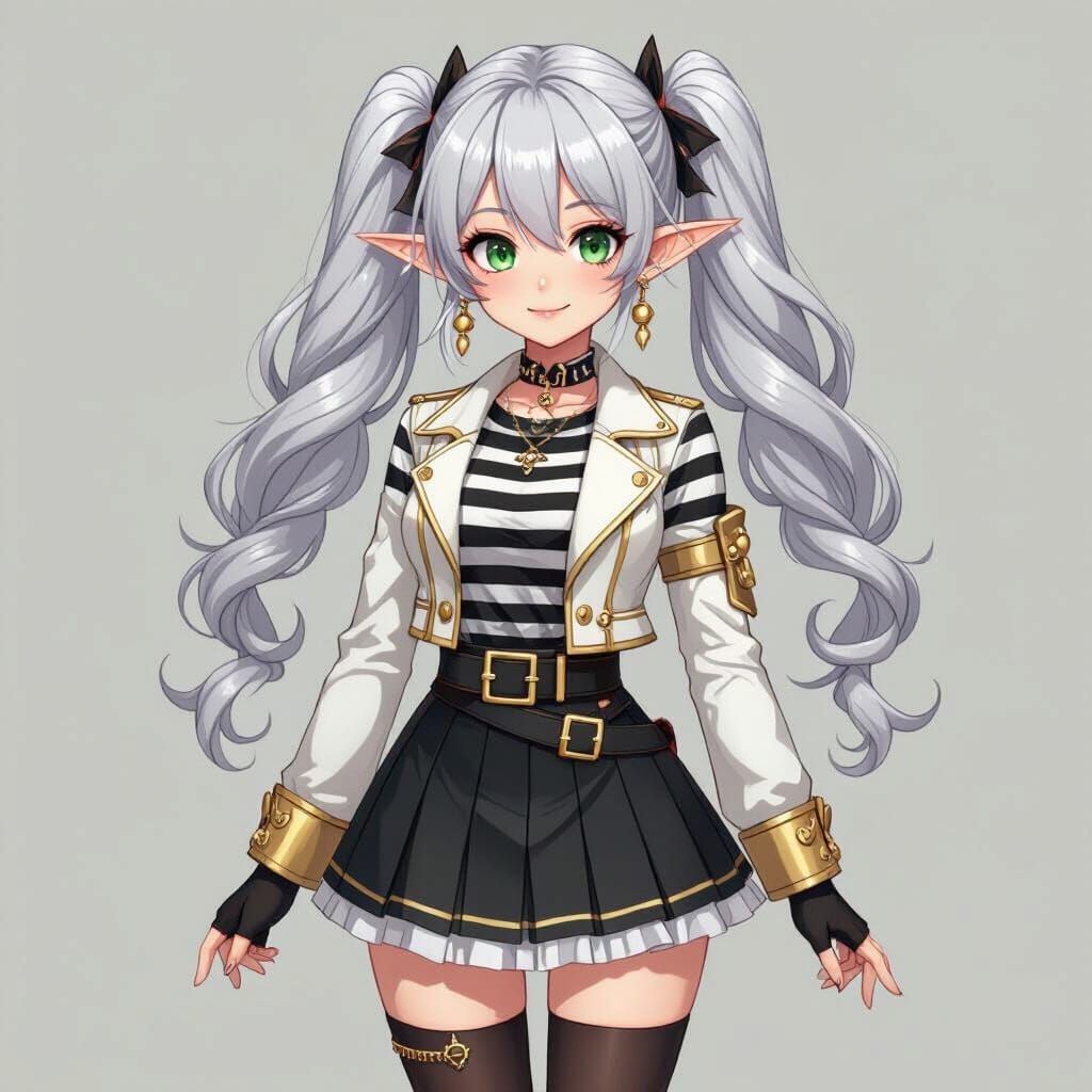 Frieren in Delicate, Whimsical, and Vibrant Style