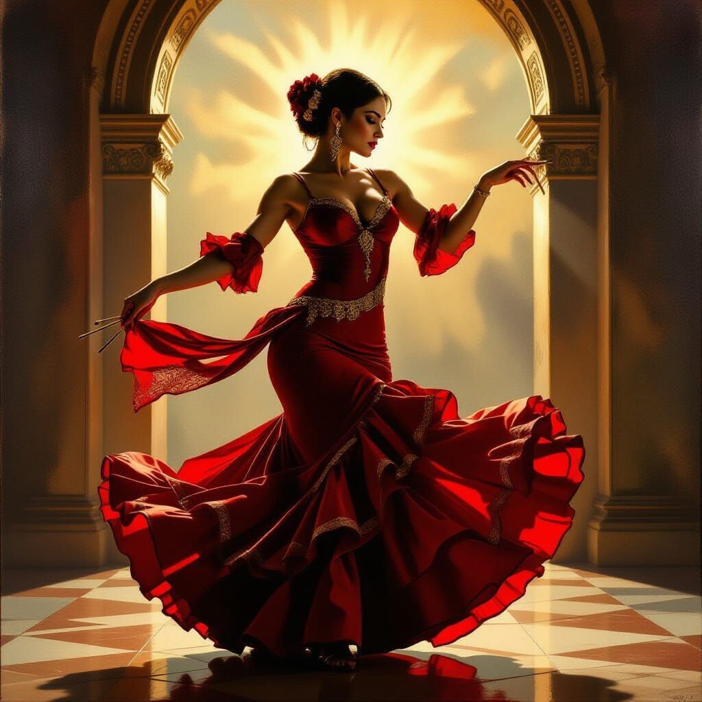 Spanish Dancer in Renaissance Style, by Michelangelo