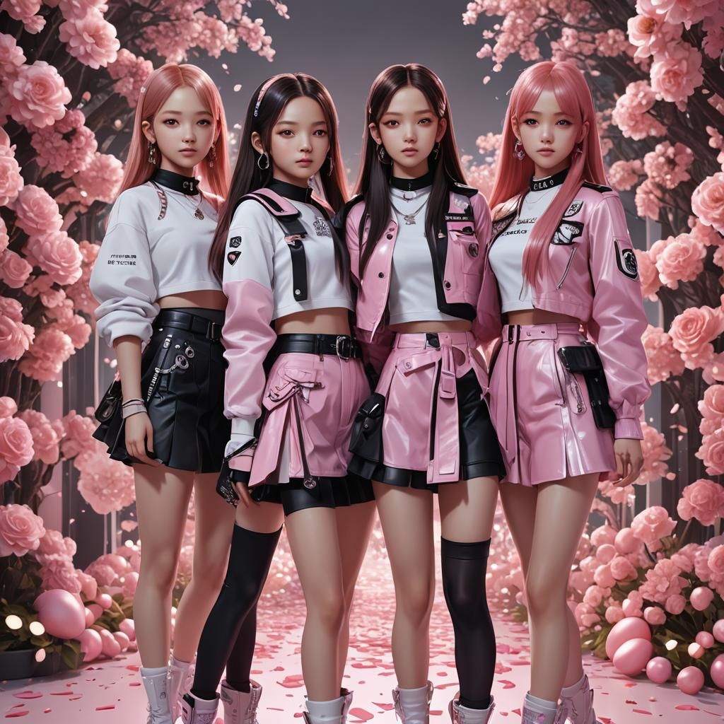 BLACKPINK: 3D Anime Art Inspired by WLOP