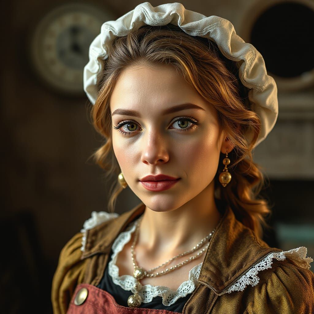 Stunning Housekeeper: Ultra-Realistic Digital Art