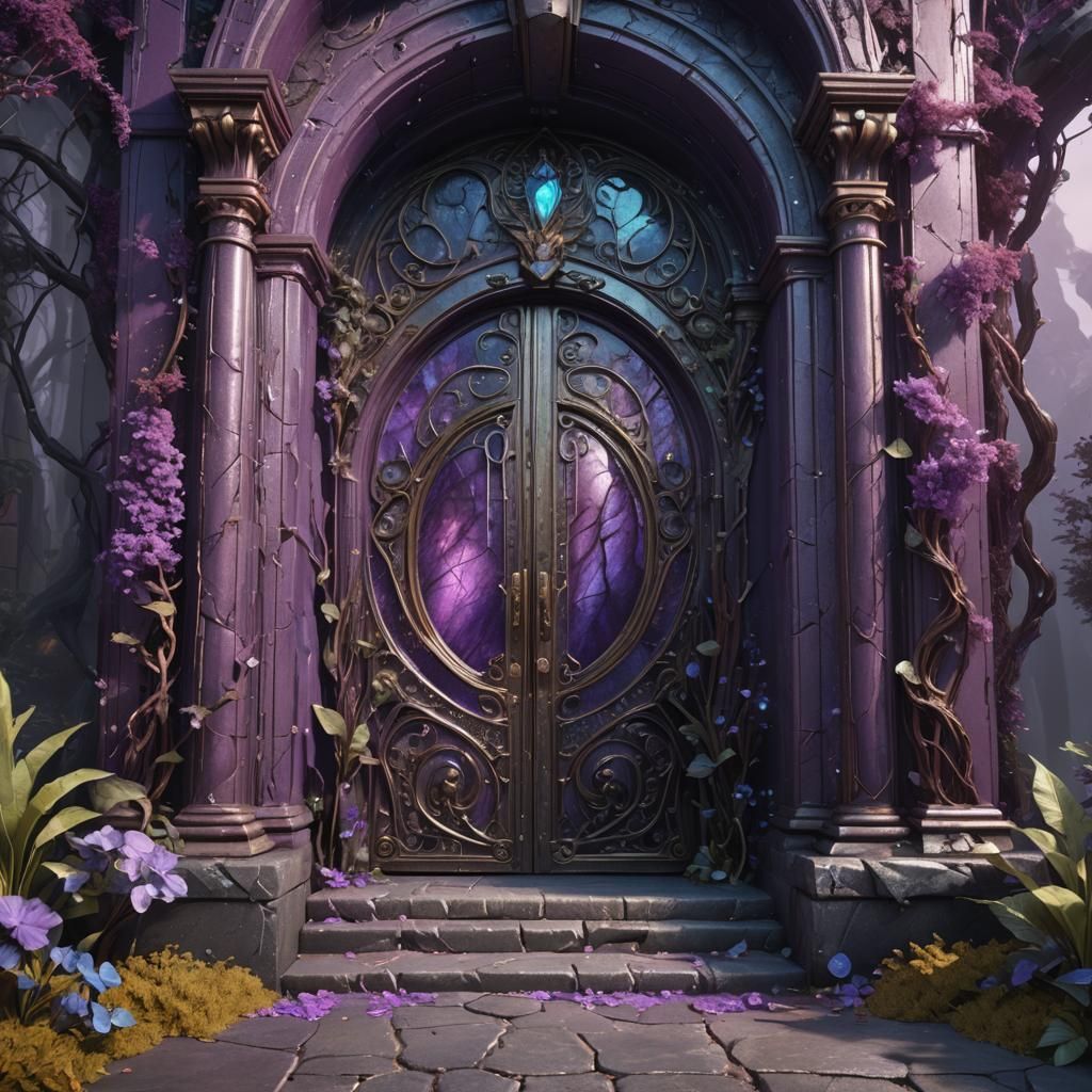 Fantastical Purple Labradorite Entryway in Detailed Matte Pa...