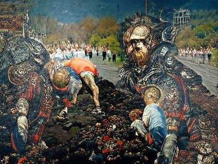 Post-Apocalyptic Marathon: A Detailed Painting