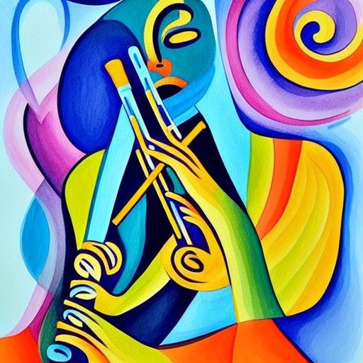 Musical flutec abstract