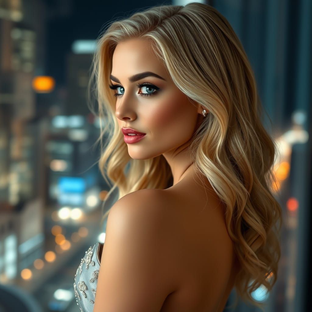 Hyper-realistic Portrait of a Ukrainian Model in Victorian B...