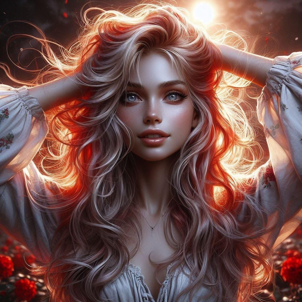 Portrait of a Beautiful Blonde Woman