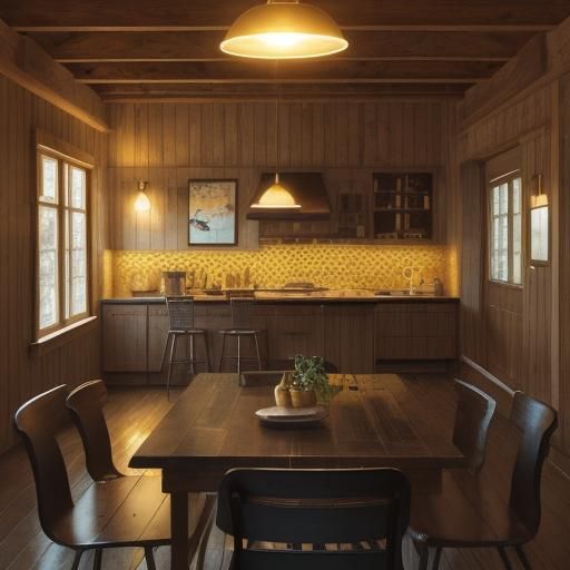 Glowing Light Bulb Still Life in Oil Painting Style