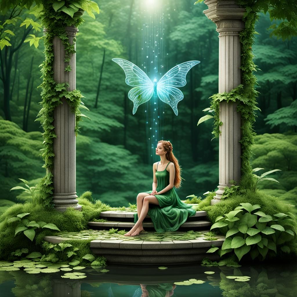 🍃THE FAIRY INSIDE THE LEAF-FAIRY-FOREST🍃