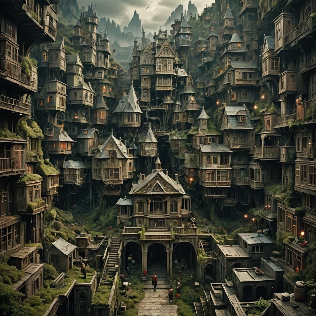 Dramatic Digital Painting of Schizophrenia Concept